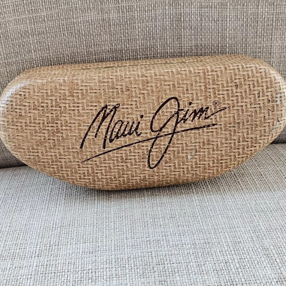 Maui Jim Sunglasses Case Tan Hard Case for Glasses Eye wear Case only